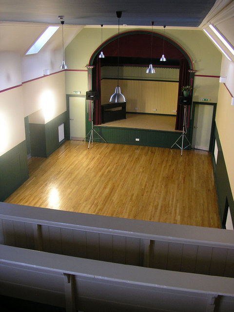 The main hall seen from the balcony.